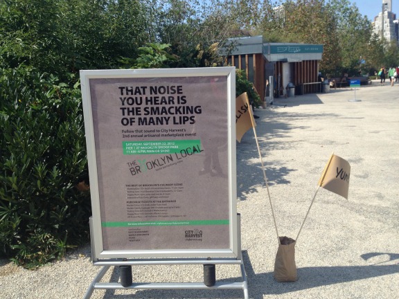 The Brooklyn Local to benefit City Harvest The Brooklyn Local Sign