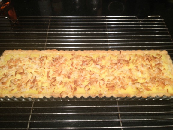 Lemon Lime Coconut Tart Out Of The Oven