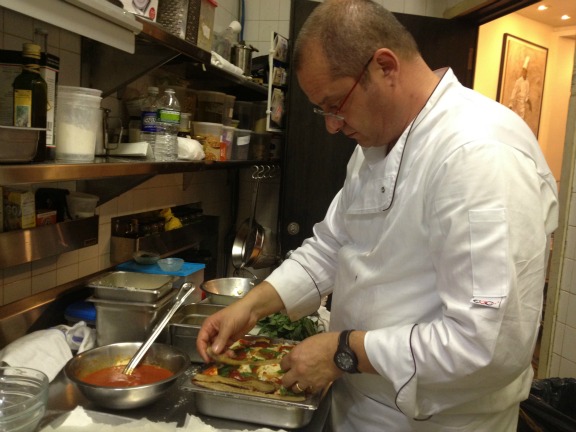 Gennaro Making Eggplant Parmesan