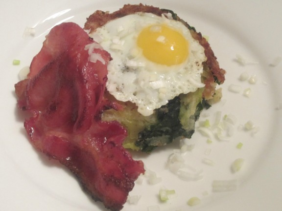 Colcannon Cake W Back Bacon Quail Egg