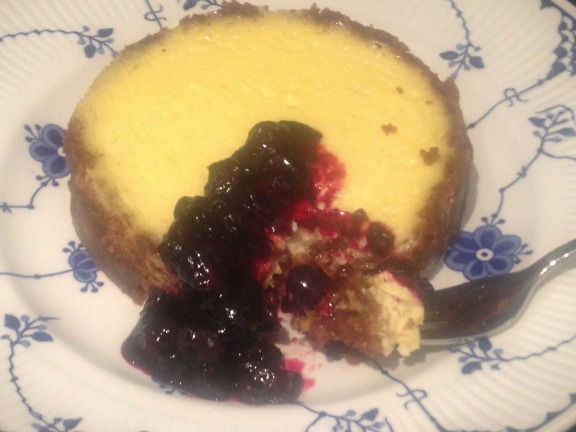 Lemon Lime Cheesecake Blueberry Compote