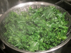 Steamed kale