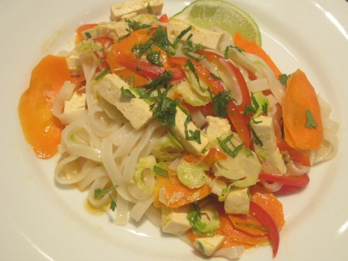 Tofu Noodle Stir-Fry for Oxo & Plated Contest 1 Vegan Tofu Noodle Stir Fry
