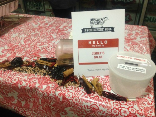 Jimmy’s No. 43 at FSNYC ChiliFest 2014 Jimmys No 43 Table