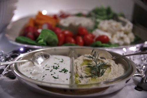 Blue Cheese Dressing Crudite Display