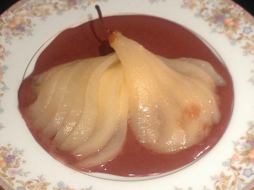 Pair Of Pears With Chocolate