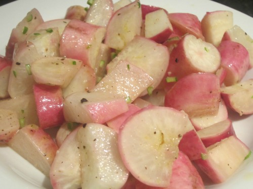 Roasted Radishes W Garlic Scape Butter