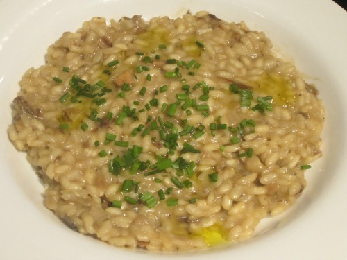 Porcini-Truffle Risotto Plated Porcini Truffle Risotto